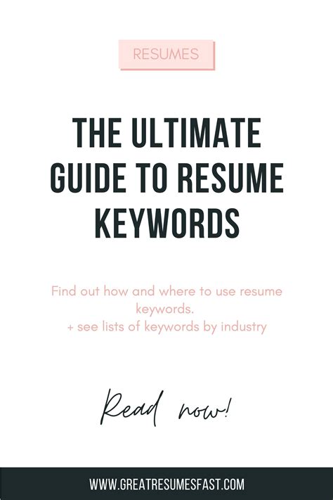 How to Pick Resume Keywords That'll Get Your Job.